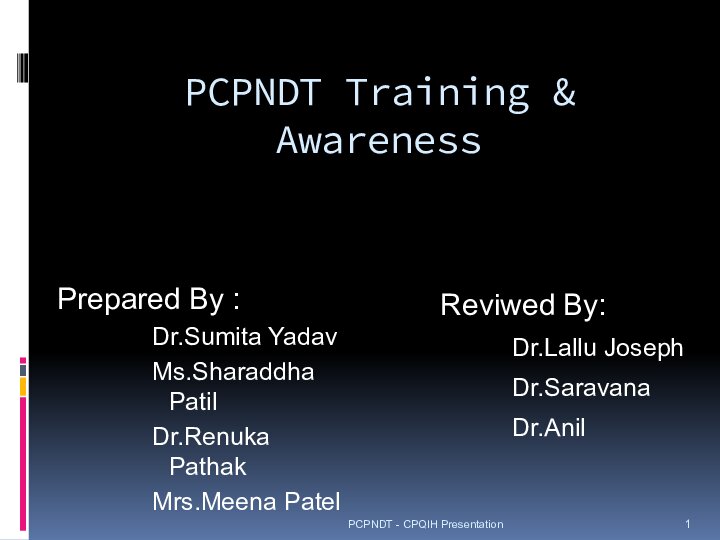PCPNDT Training & Awareness